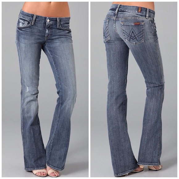 7 For All Mankind Denim - 7 For All Mankind | Distressed A Pocket Flare Jean